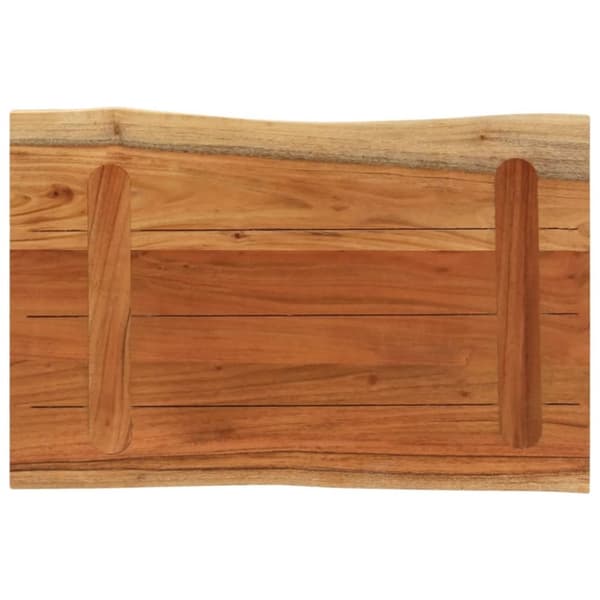 vidaXL Bordplate 60x40x3,8 cm rektangulær heltre akasie naturlig kant