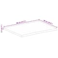 Miniatyrbilde 9 av 9: vidaXL Bordplate 80x60x2,5 cm naturlig kant heltre mango