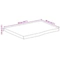 Miniatyrbillede 9 af 9: vidaXL bordplade 50x40x3,8 cm naturlig kant massivt ru mangotræ
