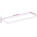 Miniatyrbillede 9 af 9: vidaXL bordplade 110x40x3,8 cm naturlig kant massivt ru mangotræ