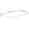 Pikkukuva 9 / 9: vidaXL Pöytälevy elävä reuna 110x60x2,5 cm täysi karkea mangopuu