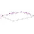 Pikkukuva 9 / 9: vidaXL Pöytälevy elävä reuna 90x80x3,8 cm täysi karkea mangopuu