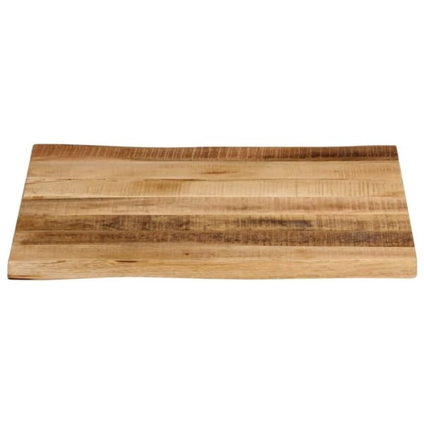 vidaXL bordplade 40x40x3,8 cm naturlig kant massivt ru mangotræ