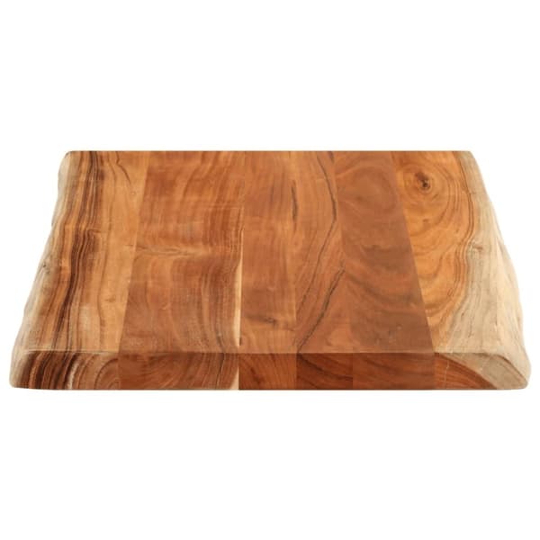 vidaXL Bordplate 70x60x3,8 cm rektangulær heltre akasie naturlig kant