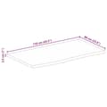 Miniatyrbillede 9 af 9: vidaXL bordplade 110x60x2,5 cm naturlig kant massivt mangotræ