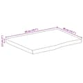 Miniatyrbilde 9 av 9: vidaXL Bordplate naturlig kant 50x40x2,5 cm grovt heltre mangotre
