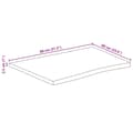 Miniatyrbillede 9 af 9: vidaXL bordplade 80x60x2,5 cm naturlig kant massivt ru mangotræ