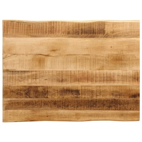 vidaXL bordplade 80x60x2,5 cm naturlig kant massivt ru mangotræ