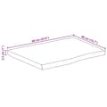 Miniatyrbillede 9 af 9: vidaXL bordplade 60x40x2,5 cm naturlig kant massivt ru mangotræ