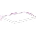 Miniatyrbilde 9 av 9: vidaXL Bordplate naturlig kant 60x40x3,8 cm grovt heltre mangotre