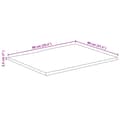 Miniatyrbillede 9 af 9: vidaXL bordplade 90x80x2,5 cm naturlig kant massivt ru mangotræ