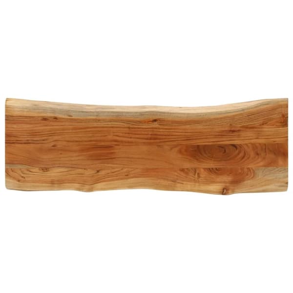 vidaXL Bordsskiva 110x40x3,8 cm rektangulär massiv akacia rustik kant
