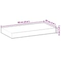 Miniatyrbilde 10 av 10: vidaXL Bordplate 60x20x4 cm rektangulær heltre akasie