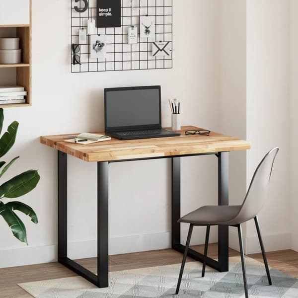 vidaXL Bordsskiva rektangulär 100x80x4 cm massivt akaciaträ