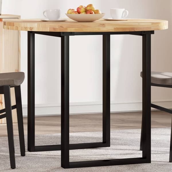 vidaXL Bordplate rund Ø90x4 cm heltre akasie