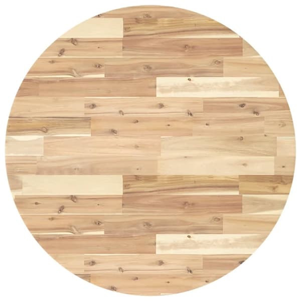 vidaXL Bordplate rund Ø80x4 cm heltre akasie