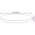Miniatyrbilde 10 av 10: vidaXL Bordplate rund Ø60x4 cm heltre akasie