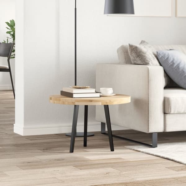 vidaXL bordplade Ø60x4 cm rund massivt akacietræ