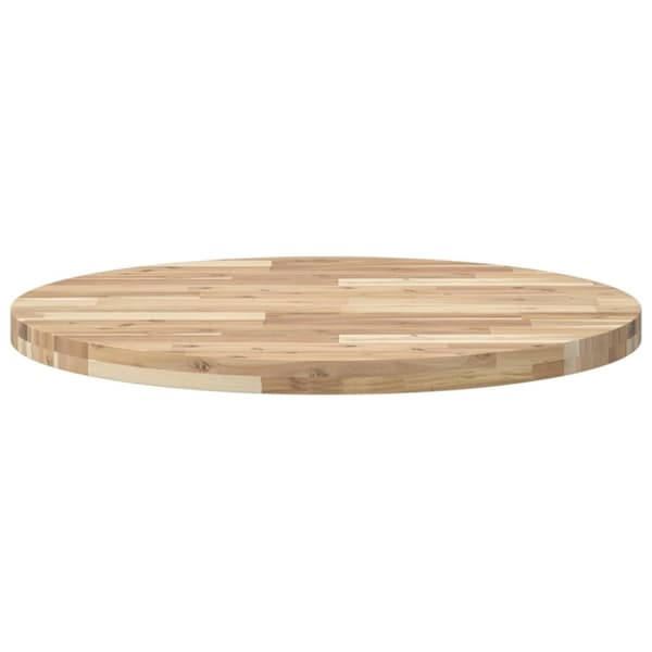 vidaXL bordplade Ø80x4 cm rund massivt akacietræ