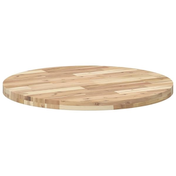 vidaXL bordplade Ø80x4 cm rund massivt akacietræ