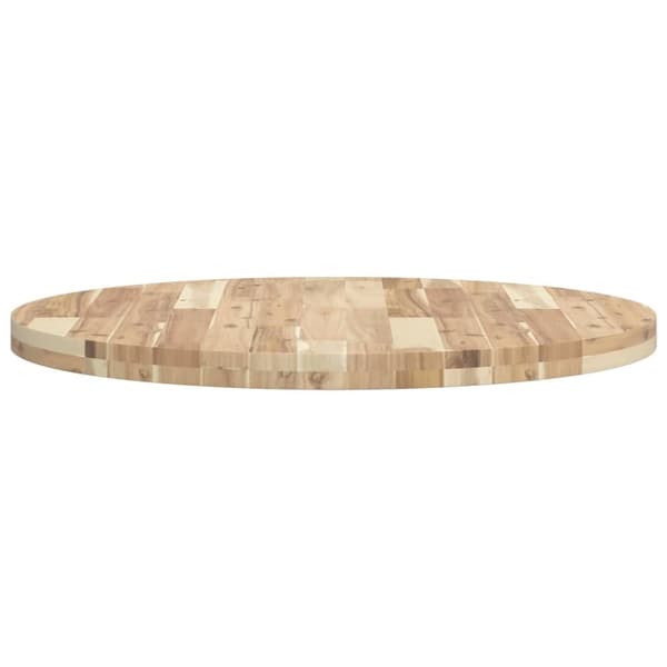 vidaXL bordplade Ø80x4 cm rund massivt akacietræ