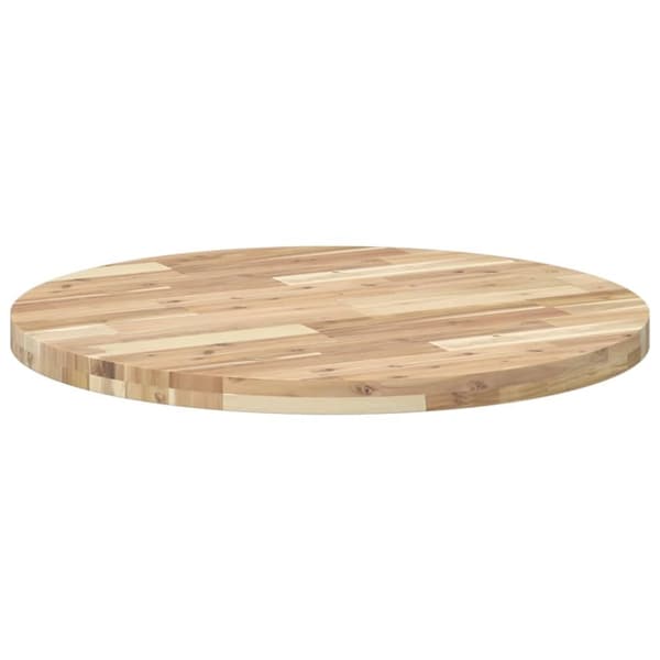 vidaXL bordplade Ø80x4 cm rund massivt akacietræ