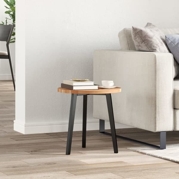 vidaXL bordplade Ø40x2 cm rund massivt akacietræ
