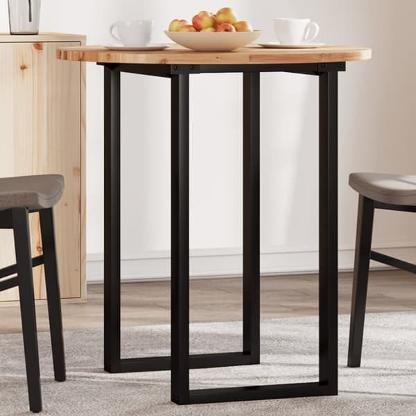 vidaXL bordplade Ø70x2 cm rund massivt akacietræ