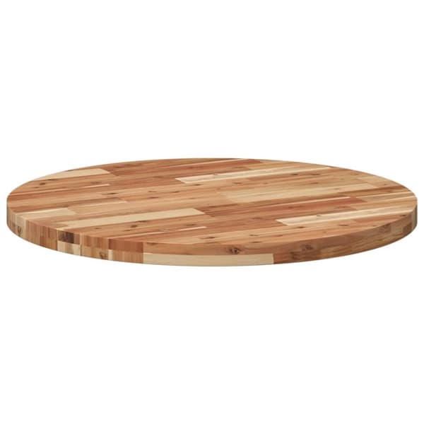 vidaXL bordplade Ø80x4 cm rund massivt akacietræ