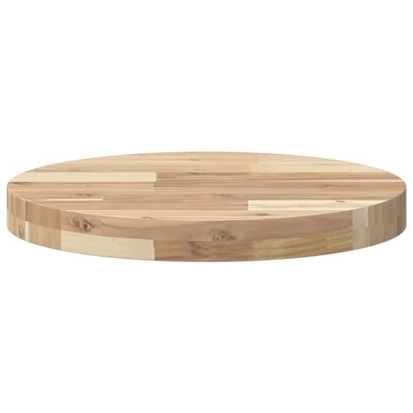 vidaXL bordplade Ø40x4 cm rund massivt akacietræ