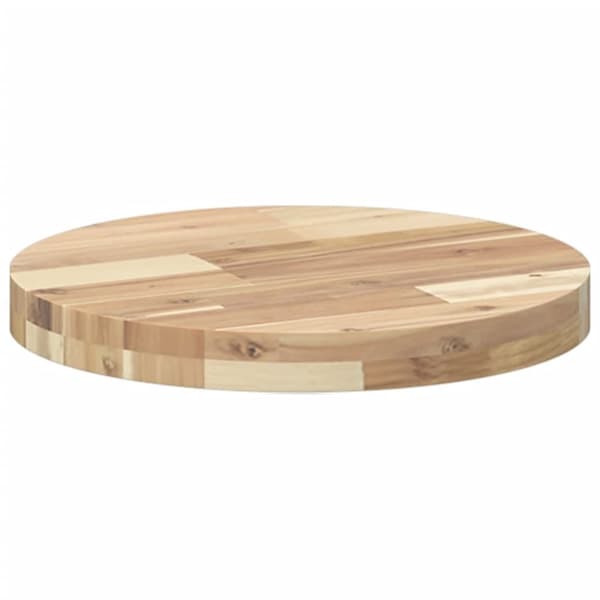 vidaXL bordplade Ø40x4 cm rund massivt akacietræ