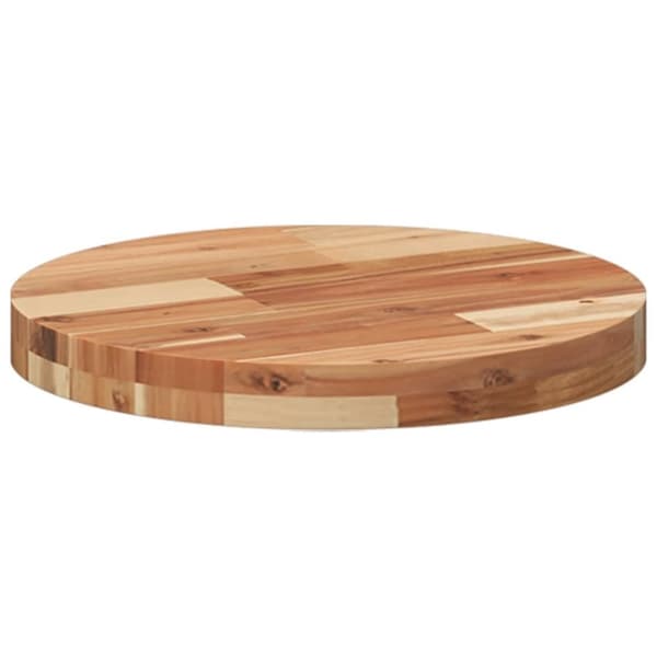 vidaXL Bordsskiva rund Ø40x4 cm massivt akaciaträ