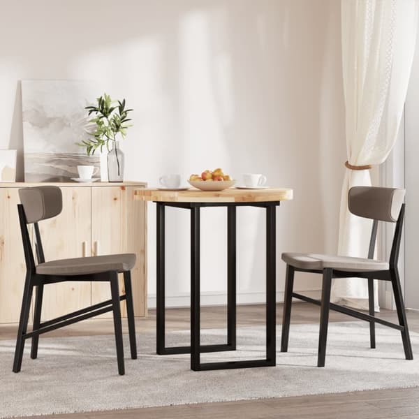 vidaXL Bordplate rund Ø70x4 cm heltre akasie