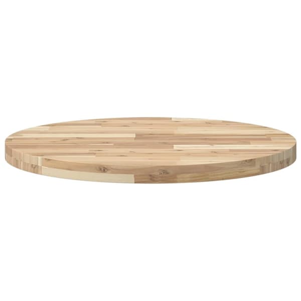 vidaXL Bordplate rund Ø70x4 cm heltre akasie