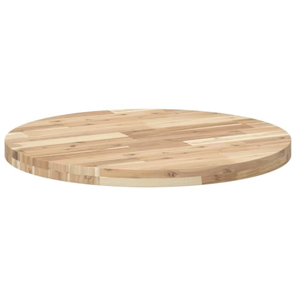 vidaXL Bordplate rund Ø70x4 cm heltre akasie