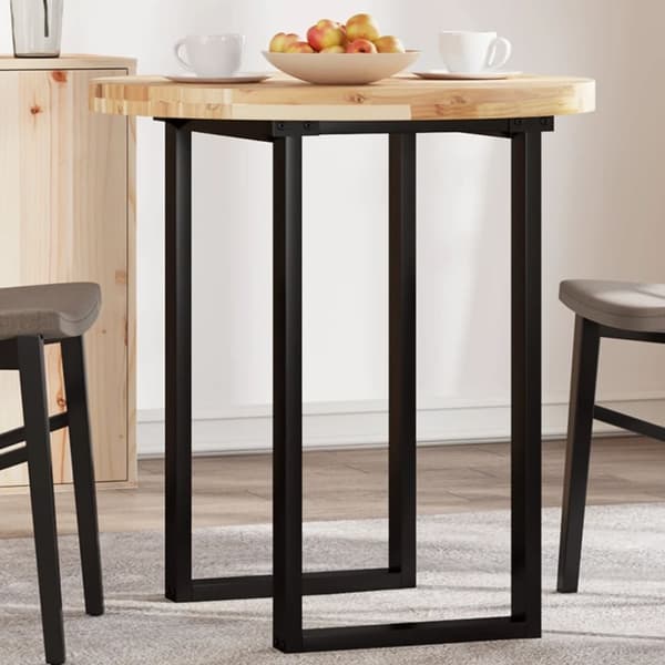 vidaXL Bordplate rund Ø70x4 cm heltre akasie