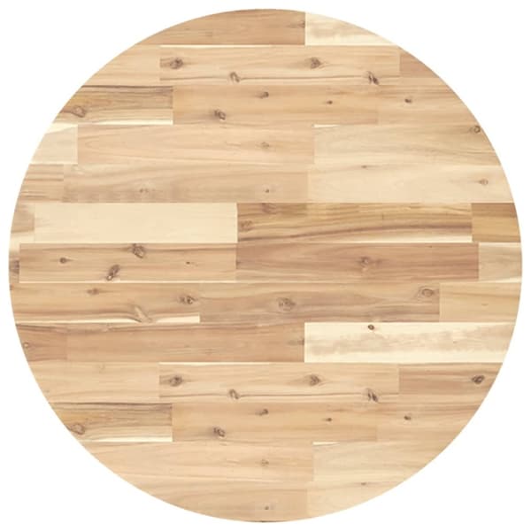 vidaXL Bordplate rund Ø70x4 cm heltre akasie