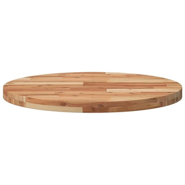 vidaXL Bordsskiva rund Ø70x4 cm massivt akaciaträ