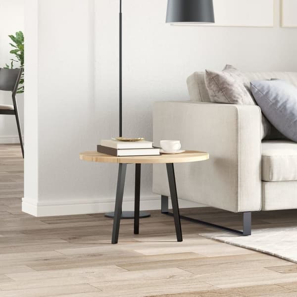 vidaXL Bordplate rund Ø60x2 cm heltre akasie