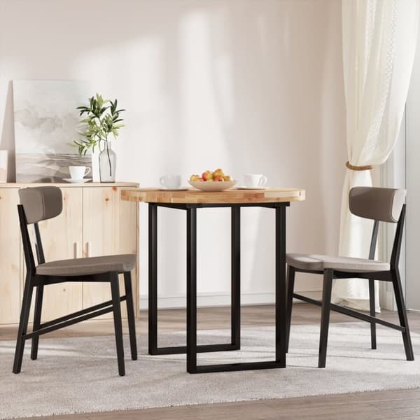 vidaXL Bordplate rund Ø80x4 cm heltre akasie