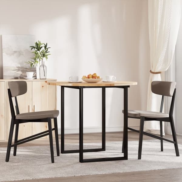 vidaXL Bordplate rund Ø90x2 cm heltre akasie