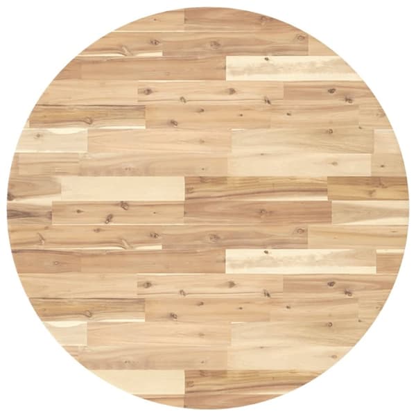 vidaXL Bordplate rund Ø90x2 cm heltre akasie