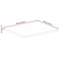 Miniatyrbillede 9 af 9: vidaXL bordplade 60x50x2,5 cm rektangulær massivt ru mangotræ