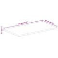 Miniatyrbillede 9 af 9: vidaXL bordplade 110x80x2,5 cm rektangulær massivt ru mangotræ