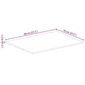 Miniatyrbillede 9 af 9: vidaXL bordplade 80x70x1,5 cm rektangulær massivt ru mangotræ