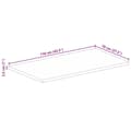 Pikkukuva 9 / 9: vidaXL Pöytälevy 110x70x2,5 cm suorakaide karkea täysi mangopuu