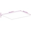 Miniatyrbillede 9 af 9: vidaXL bordplade 70x60x1,5 cm rektangulær massivt ru mangotræ