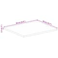 Miniatyrbillede 9 af 9: bordplade 60x50x2,5 cm rektangulær massivt akacietræ