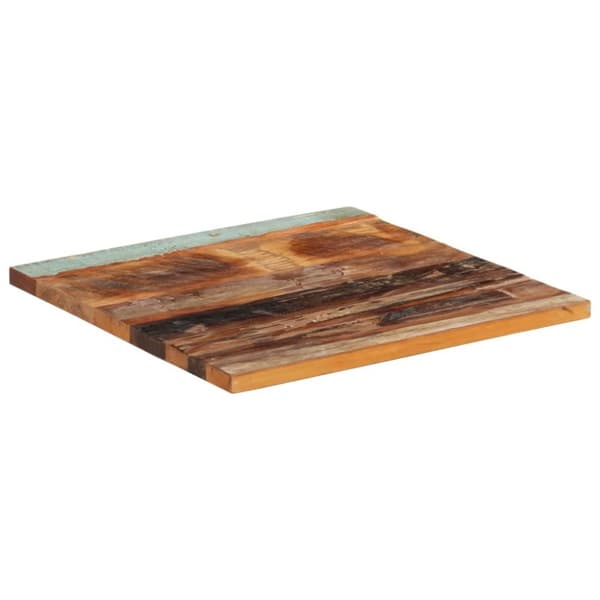 Neliönmuotoinen pöytälevy 60x60 cm 25-27 mm täysi kierrätyspuu