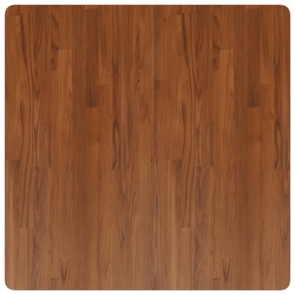 Fyrkantig bordsskiva mörkbrun 90x90x2,5cm behandlad massiv ek